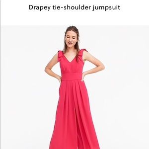 J.Crew drapey tie shoulder jumpsuit